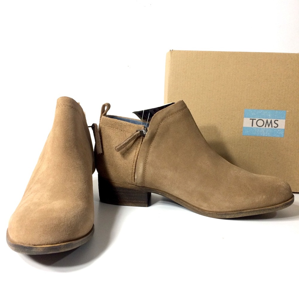 Toms Women's Brown Suede Booties - Picture 6 of 6